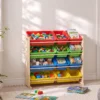 Kinderregal, 4 stufig Spielzeugregal Mit 12 Herausnehmbaren Aufbewahrungsboxen 85,5 X 40 X 88,5 Cm, Mehrfarbig