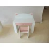 Kindertafel Met Stoel 2 delige Kinderzitgroep Met Boekenplank Lade Vos ontwerp Voor Kinderen 3 8 Wit+Roze