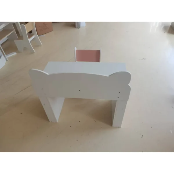 Kindertafel Met Stoel 2 delige Kinderzitgroep Met Boekenplank Lade Vos ontwerp Voor Kinderen 3 8 Wit+Roze