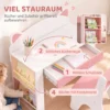 Kindertafel Met Stoel 2 delige Kinderzitgroep Met Boekenplank Lade Vos ontwerp Voor Kinderen 3 8 Wit+Roze