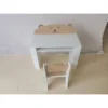 Kindertafel Met Stoel 2 delige Kinderzitgroep Met Boekenrek Opbergvak Beer ontwerp Voor Kinderen 3 8 Wit