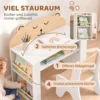 Kindertafel Met Stoel 2 delige Kinderzitgroep Met Boekenrek Opbergvak Beer ontwerp Voor Kinderen 3 8 Wit