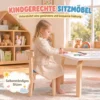 Kindertisch Mit 4 Stühlen 5 teilig Stapelbar Kindersitzgruppe Mit Abgerundete Ecken Für 3 8 Jahren, Mehrfarbig