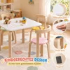 Kindertisch Mit 4 Stühlen 5 teilig Stapelbar Kindersitzgruppe Mit Abgerundete Ecken Für 3 8 Jahren, Mehrfarbig