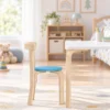 Kindertisch Mit 4 Stühlen 5 teilig Stapelbar Kindersitzgruppe Mit Abgerundete Ecken Für 3 8 Jahren, Mehrfarbig