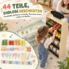 Kinderwinkel Met Krijtbord, Speelgoedvoedsel, Scanner, Kassa, Zijplanken, 44 Winkelaccessoires Van Hout Voor Kinderen Van 3 6 Jaar