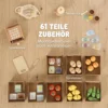 Kinderwinkel Supermarkt Met Kassa, Bord, Planken En 61 Speelaccessoires Voor Kinderen Van 3 8 Jaar, Gemaakt Van Natuurhout