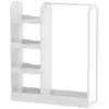 Kleiderständer Kinder Kleiderstange Mit Spiegel 5 Ablageflächen Kleiderstange Freistehend 90 X 30 X 108 Cm Weiß