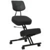 Kniestuhl Ergonomisch Höhenverstellbar Für Homeoffice Körperhaltung Kniehocker Mit Rückenlehne Schwarz