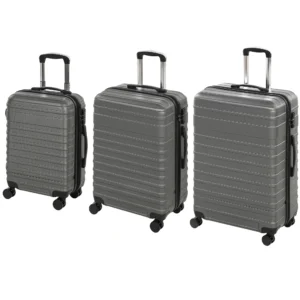 Kofferset, In Elkaar Passende Reiskoffers Met TSA slot En 360° Wielen, 20/24/28 Inch In Donkergrijs