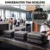 Kofferset, In Elkaar Passende Reiskoffers Met TSA slot En 360° Wielen, 20/24/28 Inch In Donkergrijs