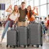 Kofferset, In Elkaar Passende Reiskoffers Met TSA slot En 360° Wielen, 20/24/28 Inch In Donkergrijs