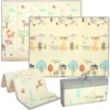 Krabbelmatte Faltbar Beidseitig Spielmatte Baby Mit Fuchsmotiv 200 X 150 Cm Rutschfest Wasserdicht Für Kinder 0 3 Jahre