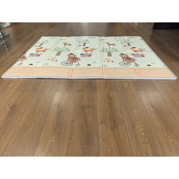 Krabbelmatte Faltbar Beidseitig Spielmatte Baby Mit Fuchsmotiv 200 X 150 Cm Rutschfest Wasserdicht Für Kinder 0 3 Jahre