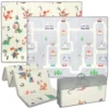 Krabbelmatte Faltbar Beidseitig Spielmatte Baby Mit Tiermotiv 200 X 150 Cm Rutschfest Wasserdicht Für Kinder 0 3 Jahre