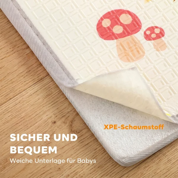 Krabbelmatte Faltbar Beidseitig Spielmatte Baby Mit Tiermotiv 200 X 150 Cm Rutschfest Wasserdicht Für Kinder 0 3 Jahre