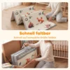 Krabbelmatte Faltbar Beidseitig Spielmatte Baby Mit Tiermotiv 200 X 150 Cm Rutschfest Wasserdicht Für Kinder 0 3 Jahre