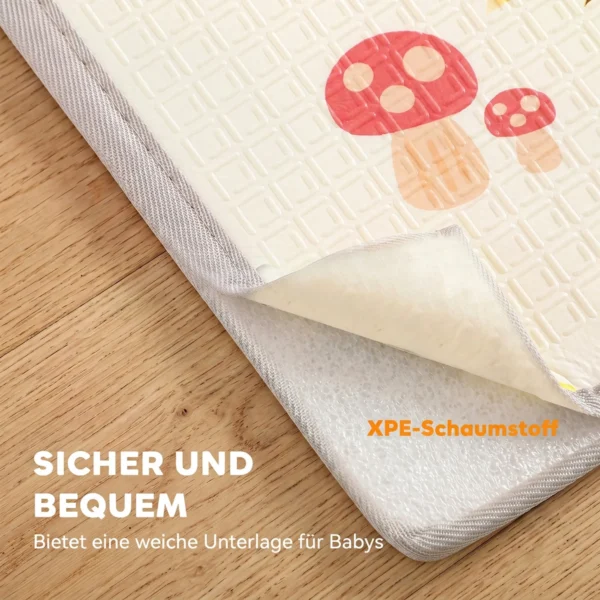 Krabbelmatte Faltbar Beidseitig Spielmatte Baby Mit Verkehrs & Dinosauriermotiv 200 X 180 Cm Für Kinder 0 3 Jahre