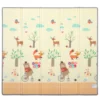 Krabbelmatte Faltbar Beidseitig Spielmatte Baby Mit Waldtieren & Naturmotiv 200 X 180 Cm Für Kinder 0 3 Jahre
