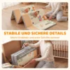 Krabbelmatte Faltbar Beidseitig Spielmatte Baby Mit Waldtieren & Naturmotiv 200 X 180 Cm Für Kinder 0 3 Jahre
