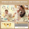 Krabbelmatte Faltbar Beidseitig Spielmatte Baby Mit Waldtieren & Naturmotiv 200 X 180 Cm Für Kinder 0 3 Jahre