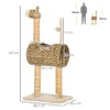 Krabpaal 101 Cm Kattentoren In Girafontwerp, Met Hol, Speelbal, Jutestammen Voor Middelgrote Katten Tot 5 Kg