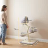 Krabpaal 115 Cm Hoog Kattenboom Met Boomvorm 2 Wasbare Bedden Hangmat Sisal Krabstam, Voor Katten Onder De 6 Kg