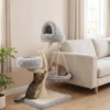 Krabpaal 115 Cm Hoog Kattenboom Met Boomvorm 2 Wasbare Bedden Hangmat Sisal Krabstam, Voor Katten Onder De 6 Kg