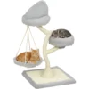 Krabpaal 115 Cm Hoog Kattenboom Met Boomvorm 2 Wasbare Bedden Hangmat Sisal Krabstam, Voor Katten Onder De 6 Kg