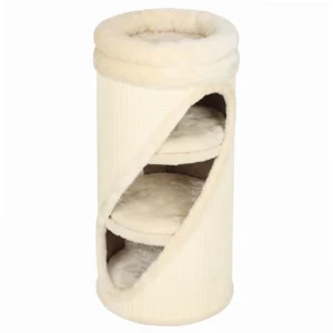 Krabton 75 Cm Hoog Ø 35 Cm 4 Laagse Kattenton Met 3 Holen, Afneembaar Wasbaar Pluche Bed Sisal Kraboppervlak