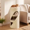 Krabton 75 Cm Hoog Ø 35 Cm 4 Laagse Kattenton Met 3 Holen, Afneembaar Wasbaar Pluche Bed Sisal Kraboppervlak