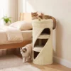 Krabton 75 Cm Hoog Ø 35 Cm 4 Laagse Kattenton Met 3 Holen, Afneembaar Wasbaar Pluche Bed Sisal Kraboppervlak