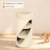 Krabton 75 Cm Hoog Ø 35 Cm 4 Laagse Kattenton Met 3 Holen, Afneembaar Wasbaar Pluche Bed Sisal Kraboppervlak