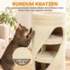 Krabton 75 Cm Hoog Ø 35 Cm 4 Laagse Kattenton Met 3 Holen, Afneembaar Wasbaar Pluche Bed Sisal Kraboppervlak