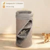 Krabton 75 Cm Hoog Ø 35 Cm 4 Traps Kattenton Met 3 Grotten, Afneembaar Wasbaar Pluche Bed Sisal Kraboppervlak