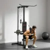 Kraftstation Voor Thuis, Roeibewegingen, Zonder Gewichten, Fitnessapparaat Voor Thuis, Staal, Kunstleer, Zwart
