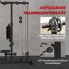 Kraftstation Voor Thuis, Roeibewegingen, Zonder Gewichten, Fitnessapparaat Voor Thuis, Staal, Kunstleer, Zwart
