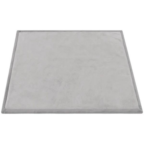 Kruipmat 3 Cm Dikke Speelmat Baby Met Zachte Flanel 127 X 127 Cm Antislip Waterafstotend Lichtgrijs