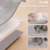 Kruipmat 3 Cm Dikke Speelmat Baby Met Zachte Flanel 127 X 127 Cm Antislip Waterafstotend Lichtgrijs