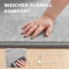 Kruipmat 3 Cm Dikke Speelmat Baby Met Zachte Flanel 150 X 180 Cm Antislip Waterafstotend Lichtgrijs