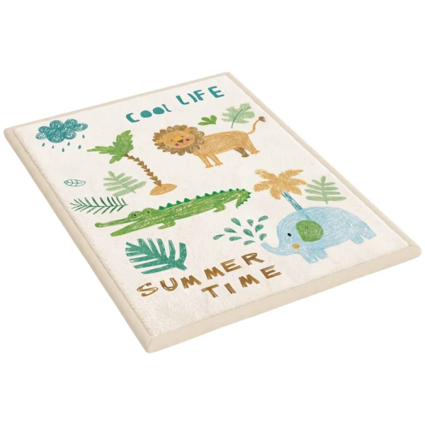 Kruipmat Speelmat Baby Met Dierenbosmotief Zachte Flanel 150 X 200 Cm Antislip, Waterafstotend 0 3 Jaar