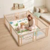 Kruipmat Speelmat Baby Met Dierenbosmotief Zachte Flanel 150 X 200 Cm Antislip, Waterafstotend 0 3 Jaar
