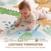 Kruipmat Speelmat Baby Met Dierenbosmotief Zachte Flanel 150 X 200 Cm Antislip, Waterafstotend 0 3 Jaar
