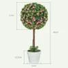 Künstliche Rosenpflanzen 2er Set 60 Cm Künstliche Pflanze Mit Rosenblüten, UV Schutz Für Innen Und Außen