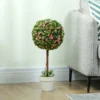 Künstliche Rosenpflanzen 2er Set 60 Cm Künstliche Pflanze Mit Rosenblüten, UV Schutz Für Innen Und Außen