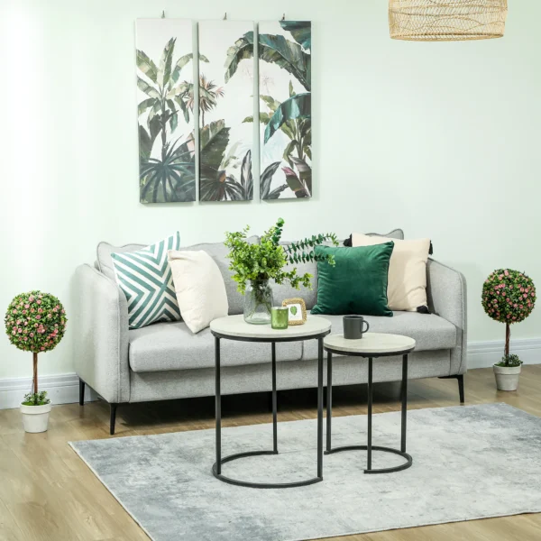 Künstliche Rosenpflanzen 2er Set 60 Cm Künstliche Pflanze Mit Rosenblüten, UV Schutz Für Innen Und Außen