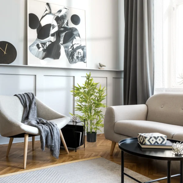 Kunstmatige Boom, Kunstplant, 5 Stammen, 504 Bladeren, Stevige Pot, Kunststof
