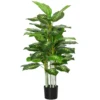 Kunstplant, Plastic Plant, Cementpot, Binnen En Buiten, 120 Cm, Groen