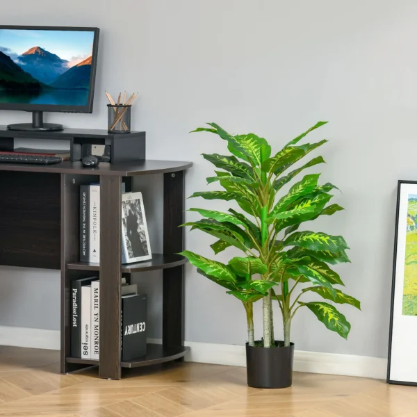 Kunstplant, Plastic Plant, Cementpot, Binnen En Buiten, 95 Cm, Groen