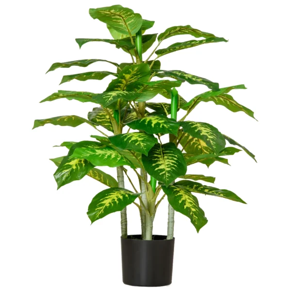 Kunstplant, Plastic Plant, Cementpot, Binnen En Buiten, 95 Cm, Groen